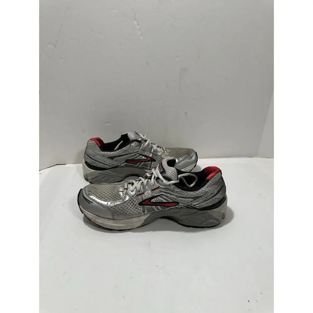 Brooks Adrenaline GTS 11th Edition Men’s Sz 11 Silver Red Running Shoes Sneakers
